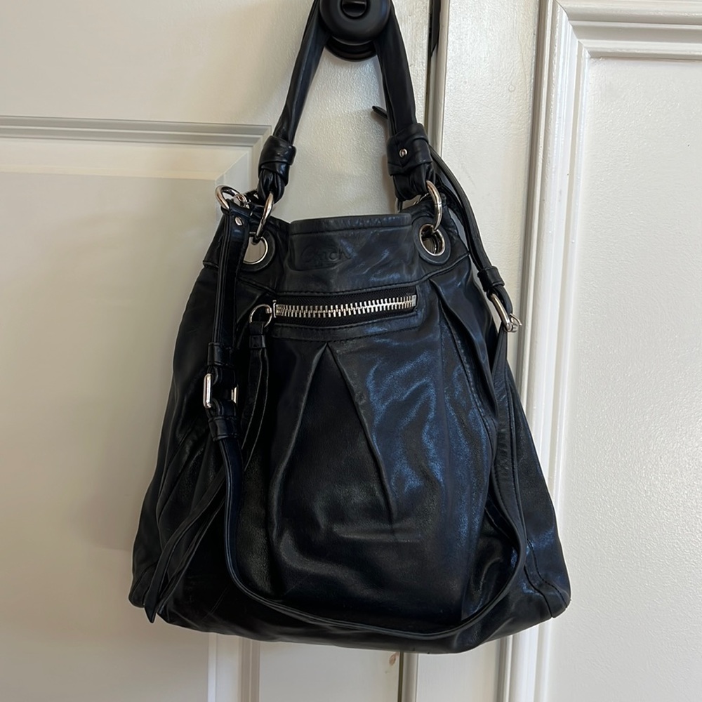 Coach leather hobo bag.